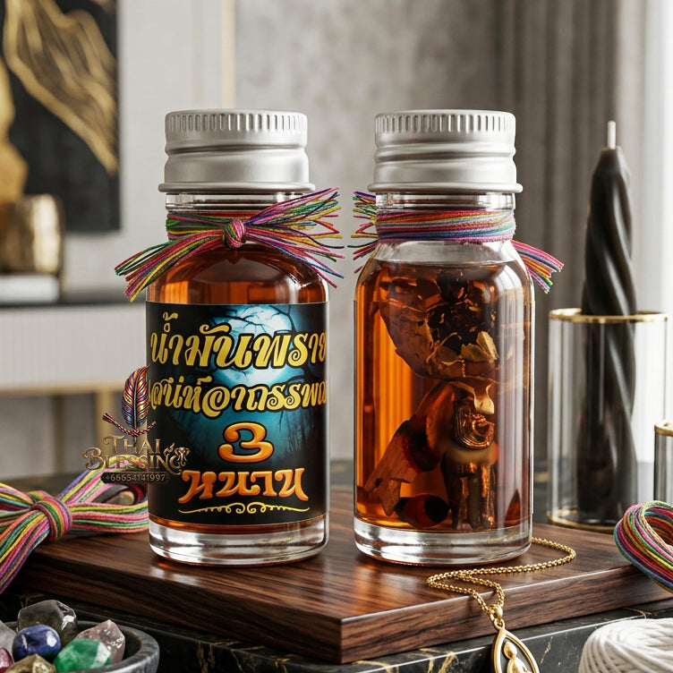 ✨ "Nam Man Saneh Atharn 3 Nhan" (Three Masters Occult Charm Oil) - B.E. 2567 (2024): The Supreme Triple-Master Formula of Raw Erotic Magnetism, Uncompromising Seduction, and Extreme Metta!