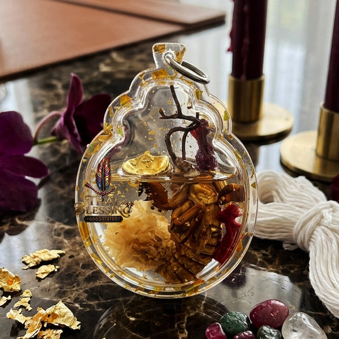 ✨ "Nam Man Wan Jak Chan Nam Tao Thong" (Golden Gourd Cicada Herb Charm Oil) - B.E. 2567 (2024) by Phra Achan Amnat, Samnak Patibat Tham Maha Viro:
