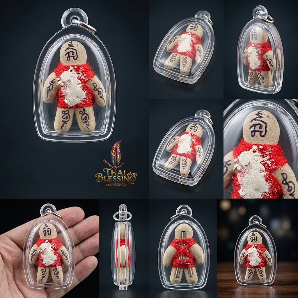 Sacred "Hun Phayon Akhom" Occult Guardian Effigy for Supreme Universal Protection, Evil Spirit Repulsion, and Loyal Bodyguard Energy