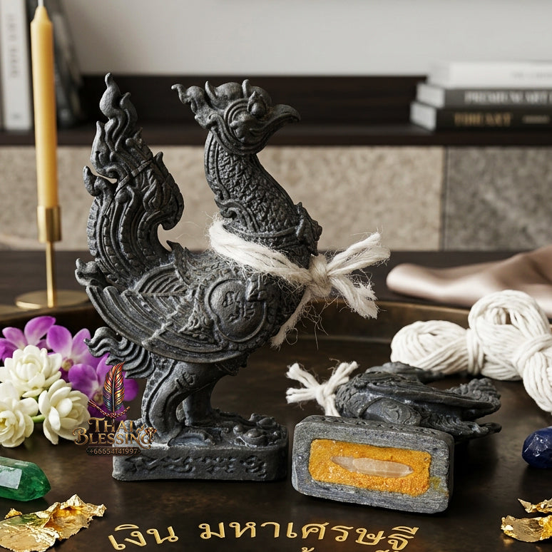 ✨ "Phaya Kaifa Maha Lap" (Great Fortune Celestial Pheasant) - Sacred Lead Edition Embedded with Takrut Unstoppable Wealth Foraging, Career Promotion, and Booming Commercial Trade!