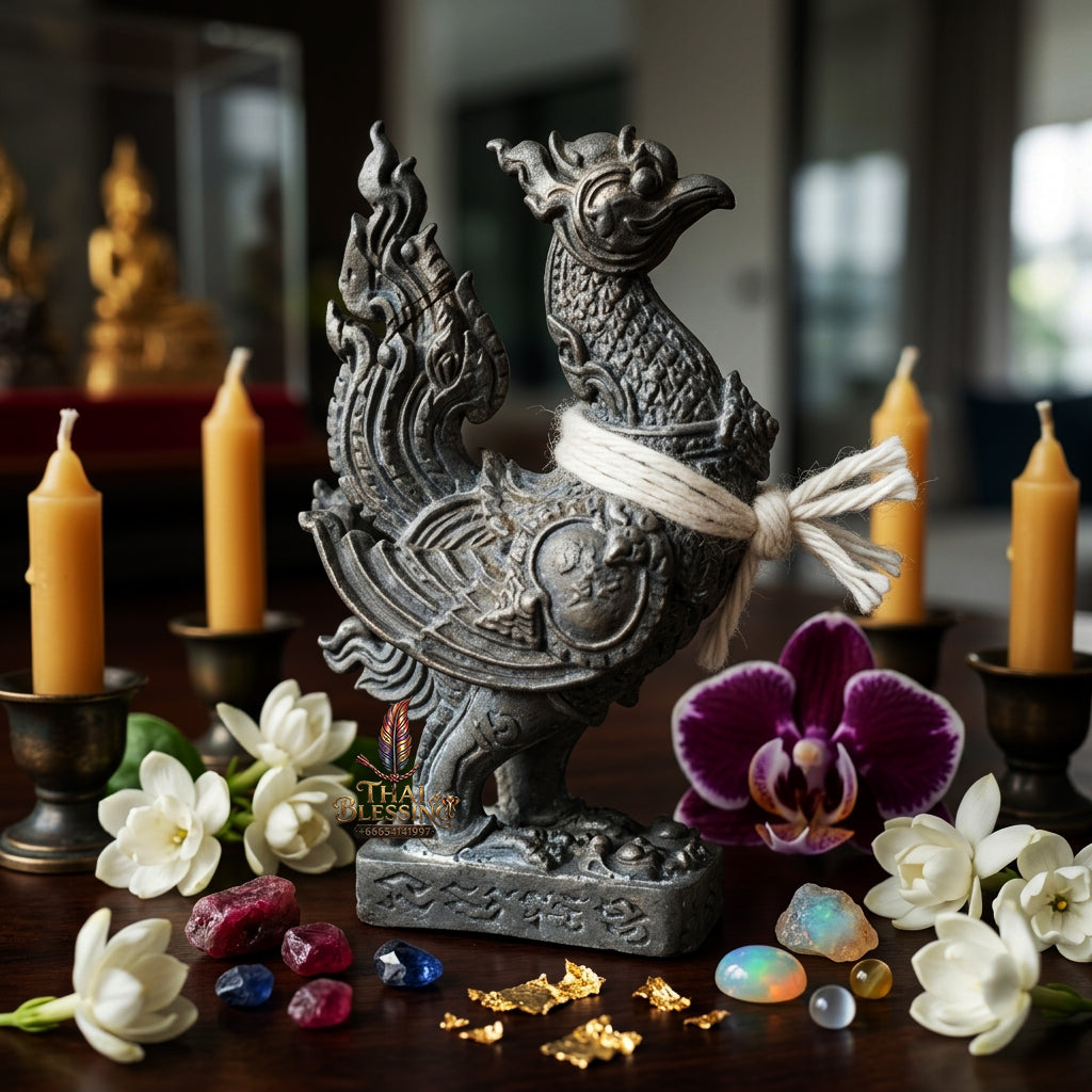 ✨ "Phaya Kaifa Maha Lap" (Great Fortune Celestial Pheasant) - Sacred Lead Edition Embedded with Takrut Unstoppable Wealth Foraging, Career Promotion, and Booming Commercial Trade!