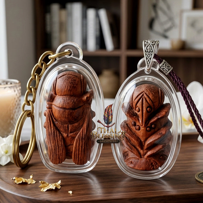 ✨ "Phaya Maeng Phu Chom Duang" (Destiny-Enhancing Royal Bumblebee) - Red Padauk Wood Edition,