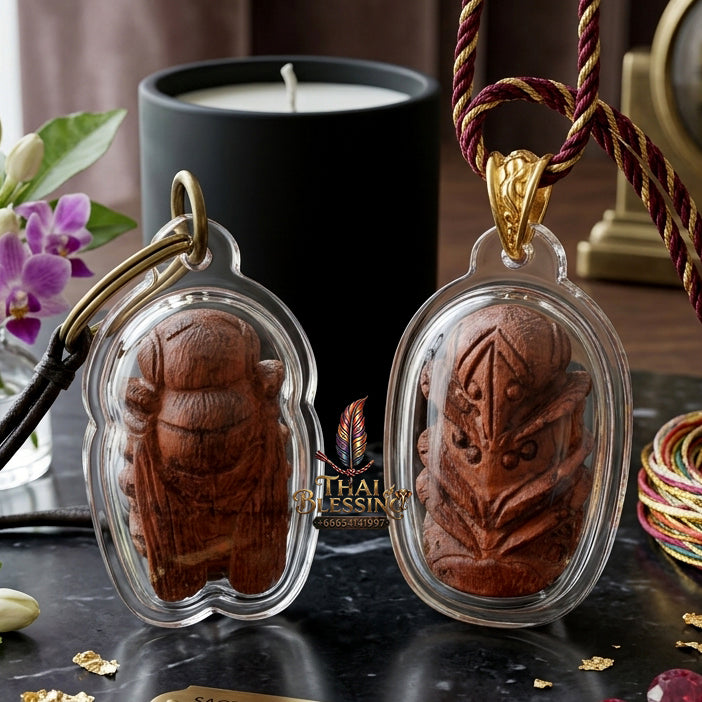 ✨ "Phaya Maeng Phu Chom Duang" (Destiny-Enhancing Royal Bumblebee) - Red Padauk Wood Edition,