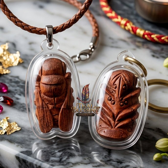 ✨ "Phaya Maeng Phu Chom Duang" (Destiny-Enhancing Royal Bumblebee) - Red Padauk Wood Edition,