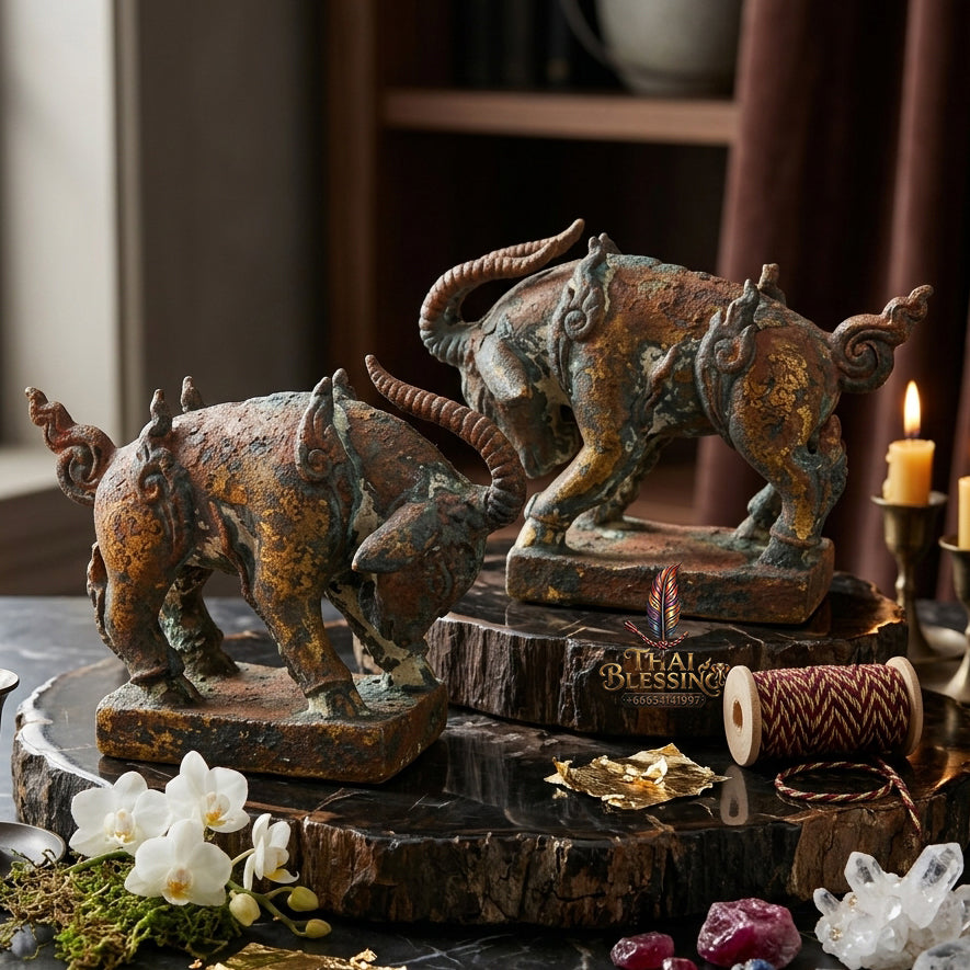✨ "Phaya Pha Eka Chok" (Great Fortune Celestial Goat / Phaya Elaka Chok) - Chanuan Alchemical Metal Edition Flawless Wealth Attraction, Commercial Trade Prosperity, and Bulletproof Metaphysical Protection!