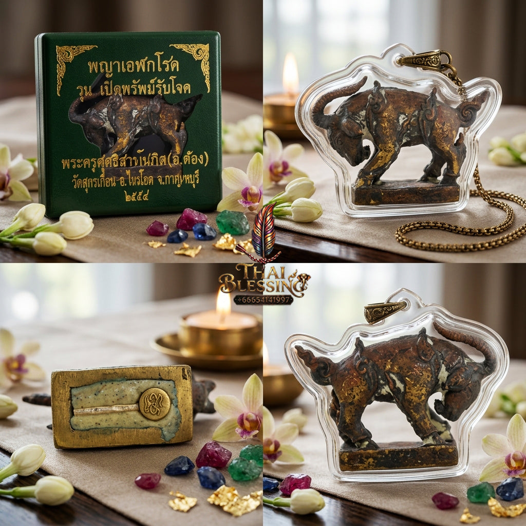 ✨ "Phaya Pha Eka Chok" (Great Fortune Celestial Goat / Phaya Elaka Chok) - Chanuan Alchemical Metal Edition Flawless Wealth Attraction, Commercial Trade Prosperity, and Bulletproof Metaphysical Protection!