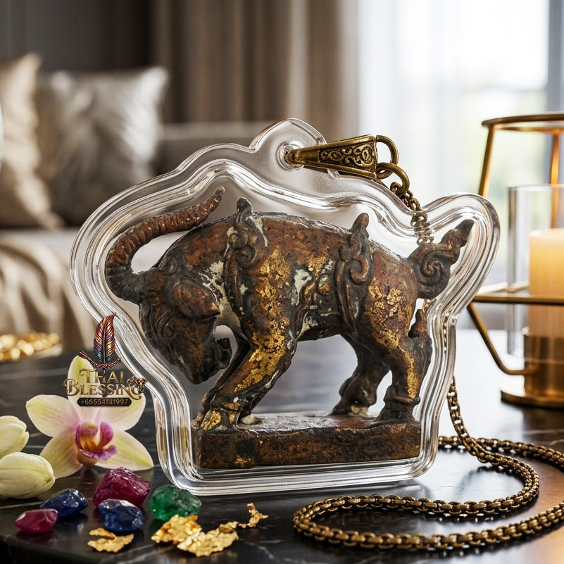 ✨ "Phaya Pha Eka Chok" (Great Fortune Celestial Goat / Phaya Elaka Chok) - Chanuan Alchemical Metal Edition Flawless Wealth Attraction, Commercial Trade Prosperity, and Bulletproof Metaphysical Protection!