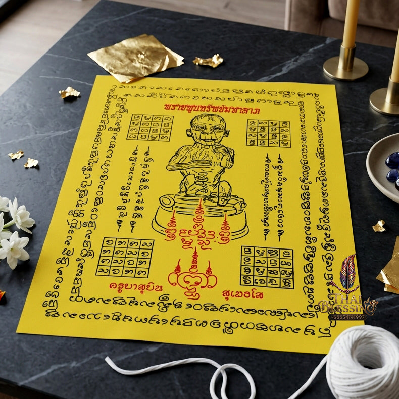 ✨ "Phayant Lukkrok Phrai Phun Sap" (Wealth-Accumulating Spirit Child Sacred Cloth)  Metaphysical Wealth Attraction, Booming Retail Trade, and Devoted Spiritual Assistance!