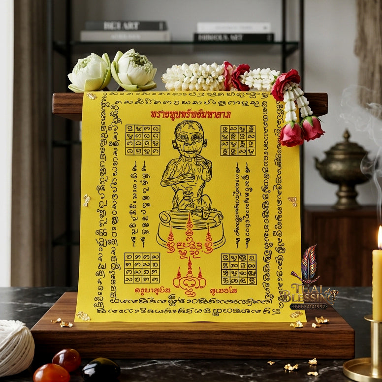 ✨ "Phayant Lukkrok Phrai Phun Sap" (Wealth-Accumulating Spirit Child Sacred Cloth)  Metaphysical Wealth Attraction, Booming Retail Trade, and Devoted Spiritual Assistance!