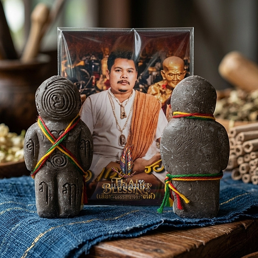 Sacred "Hun Phayon Nuea Phong Maha Phut" (Great Ghost-Powder Guardian Effigy) Elite Spiritual Protection, Financial Abundance, and Unstoppable Guarding Power