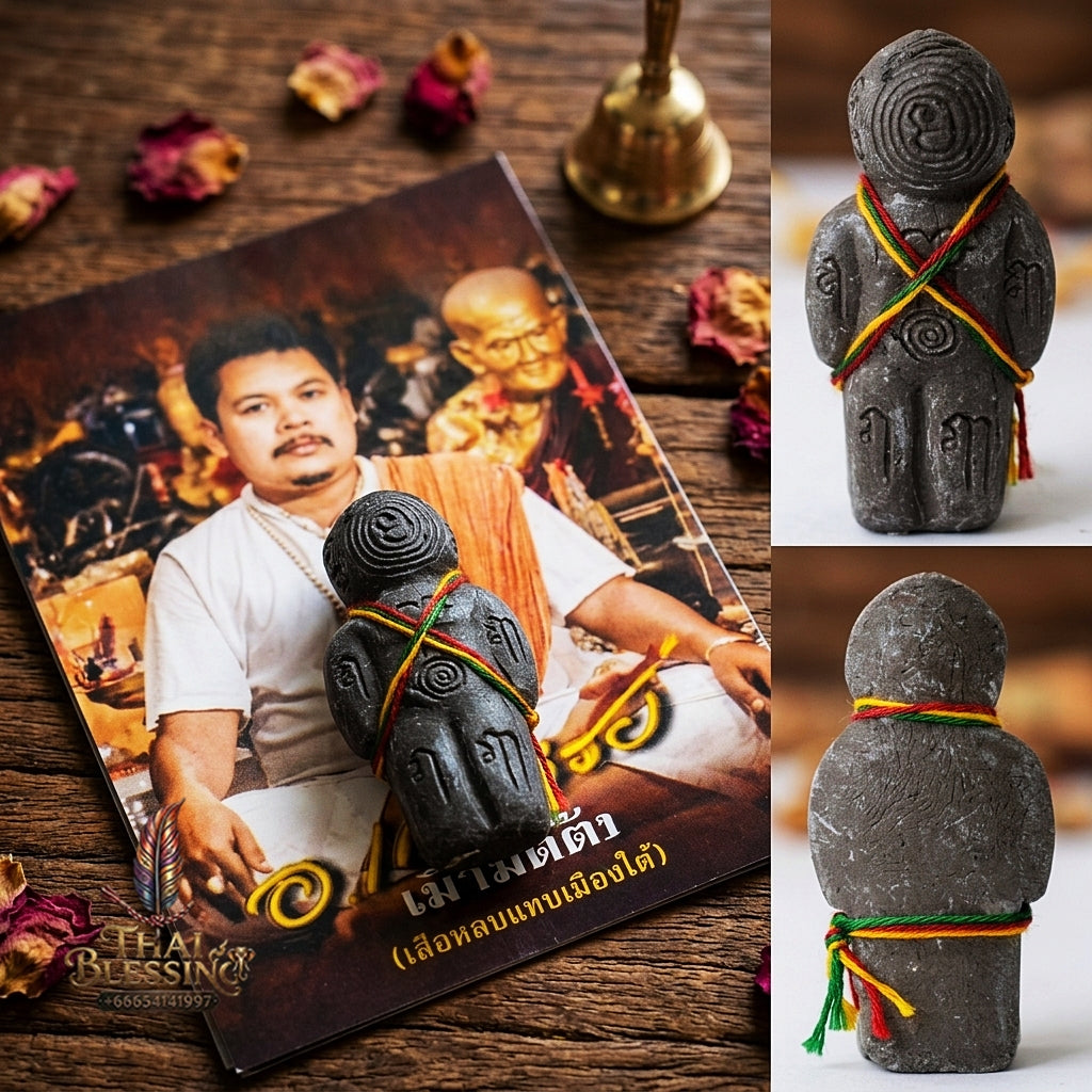 Sacred "Hun Phayon Nuea Phong Maha Phut" (Great Ghost-Powder Guardian Effigy) Elite Spiritual Protection, Financial Abundance, and Unstoppable Guarding Power