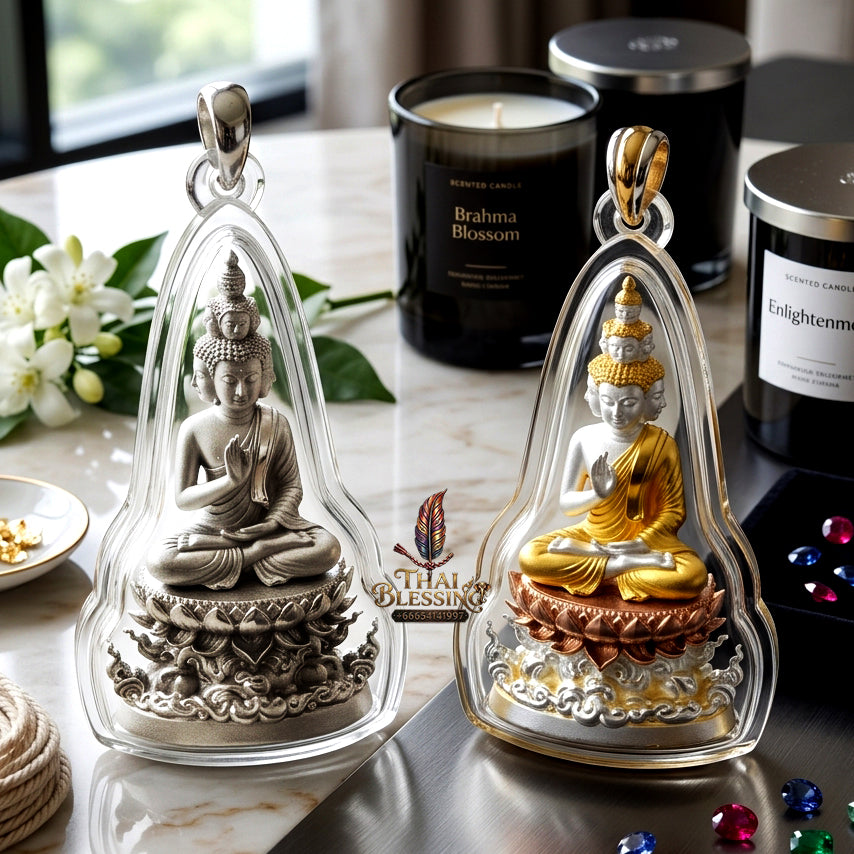 ✨ "Phra Kao Na Maha Setthi" (The Nine-Face Great Billionaire Buddha / Phra Setthi Nawakote) - Satin-Plated Bronze Edition, the Sovereign Masterpiece of Ninefold Wealth Accumulation, Supreme Business Luck, and Unstoppable Financial Prosperity!