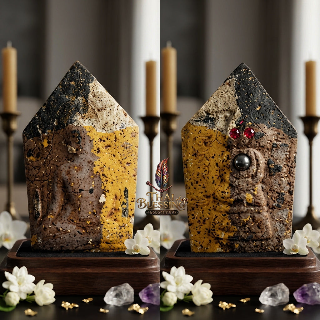 ✨ "Phra Khun Phaen Lang Ngang Ta Daeng" (Khun Phaen with Red-Eyed Ngang on Reverse) - Takian Tree Holy Wood Powder Edition, Dual-Power Seduction, Gambling Luck, and Overwhelming Commercial Magnetism!