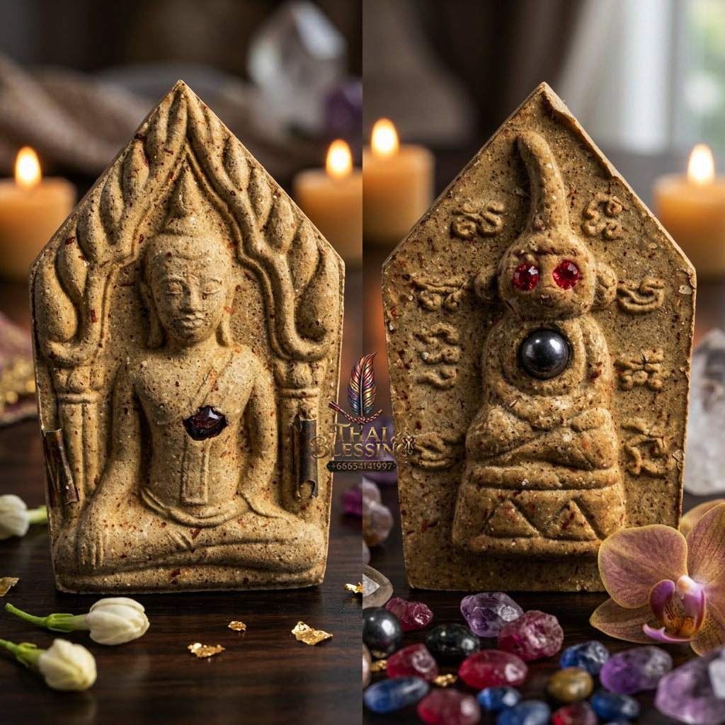 ✨ "Phra Khun Phaen Lang Ngang Ta Daeng" (Khun Phaen with Red-Eyed Ngang on Reverse) - Takian Tree Holy Wood Powder Edition, Dual-Power Seduction, Gambling Luck, and Overwhelming Commercial Magnetism!