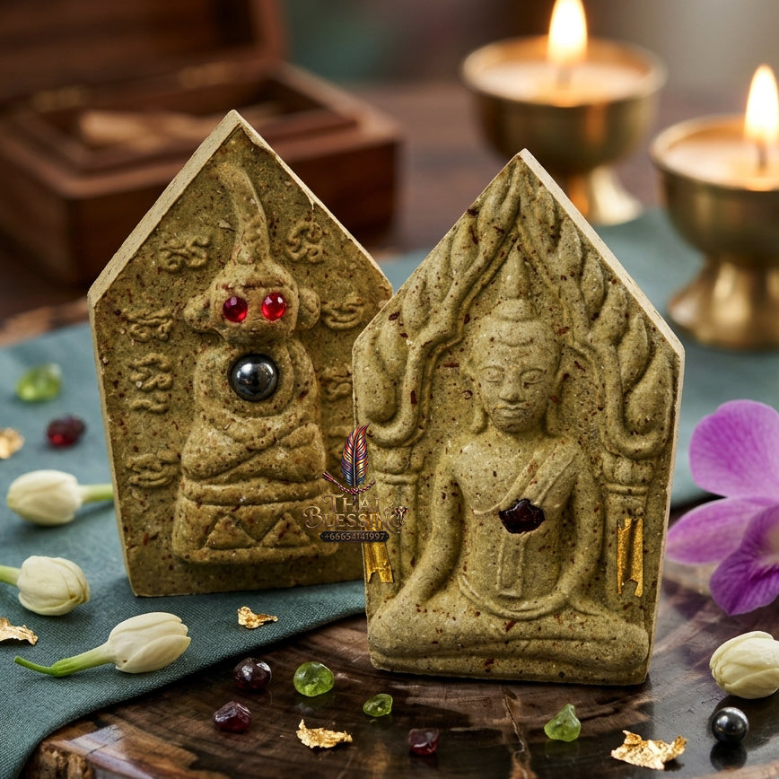 ✨ "Phra Khun Phaen Lang Ngang Ta Daeng" (Khun Phaen with Red-Eyed Ngang on Reverse) - Takian Tree Holy Wood Powder Edition, Dual-Power Seduction, Gambling Luck, and Overwhelming Commercial Magnetism!