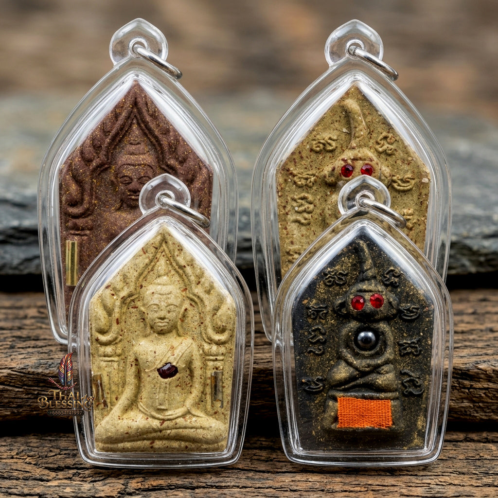 ✨ "Phra Khun Phaen Lang Ngang Ta Daeng" (Khun Phaen with Red-Eyed Ngang on Reverse) - Takian Tree Holy Wood Powder Edition, Dual-Power Seduction, Gambling Luck, and Overwhelming Commercial Magnetism!