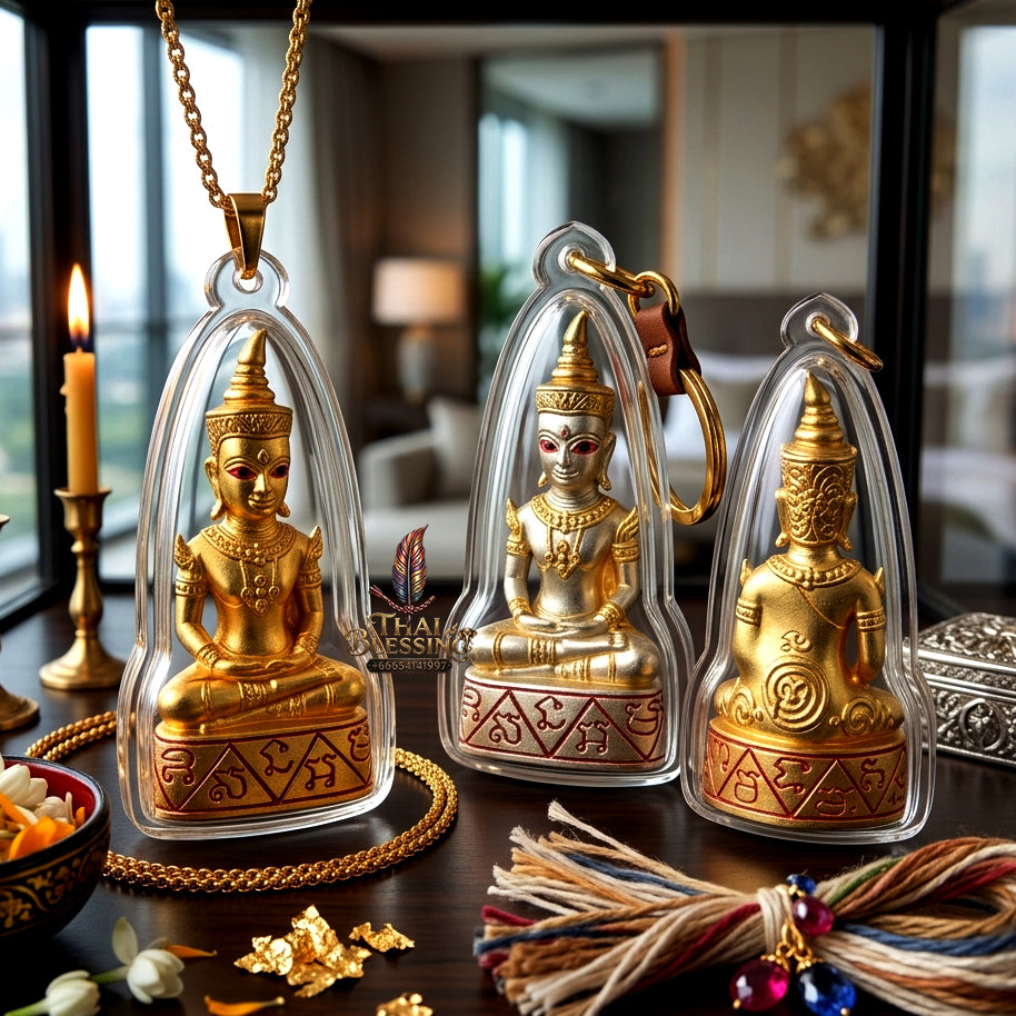 ✨ "Phra Ngang Tewamon" (Divine Magic Phra Ngang) - Occult Alloy with Gold-Plated Finish