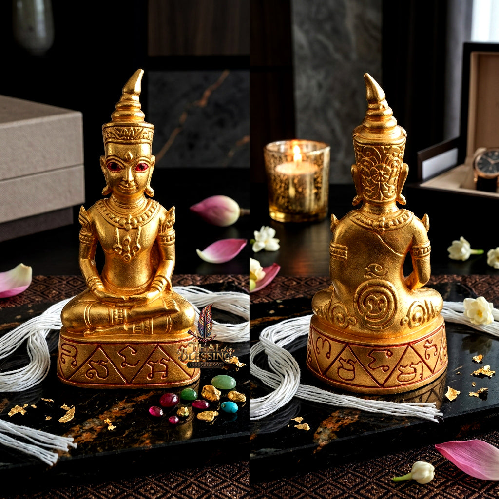 ✨ "Phra Ngang Tewamon" (Divine Magic Phra Ngang) - Occult Alloy with Gold-Plated Finish