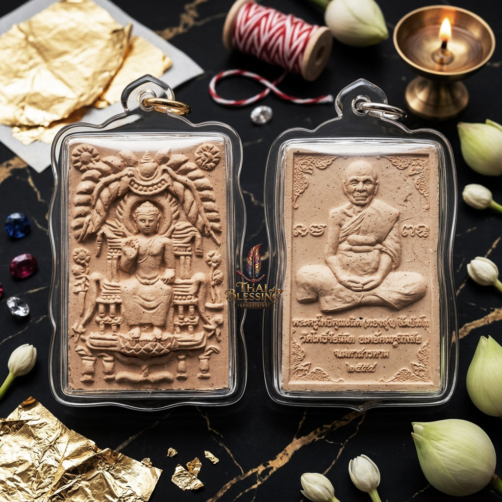 ✨ "Phra Phong Katha Phan (Dok Phayom)" (Thousand-Gatha Sacred Flower Powder Amulet) - "Phim Nang Mueang" The Supreme Isan Masterpiece of Ancient Dok Phayom Sorcery, Broken Na Dun Kru Relics, and Absolute Karmic Uplifting!