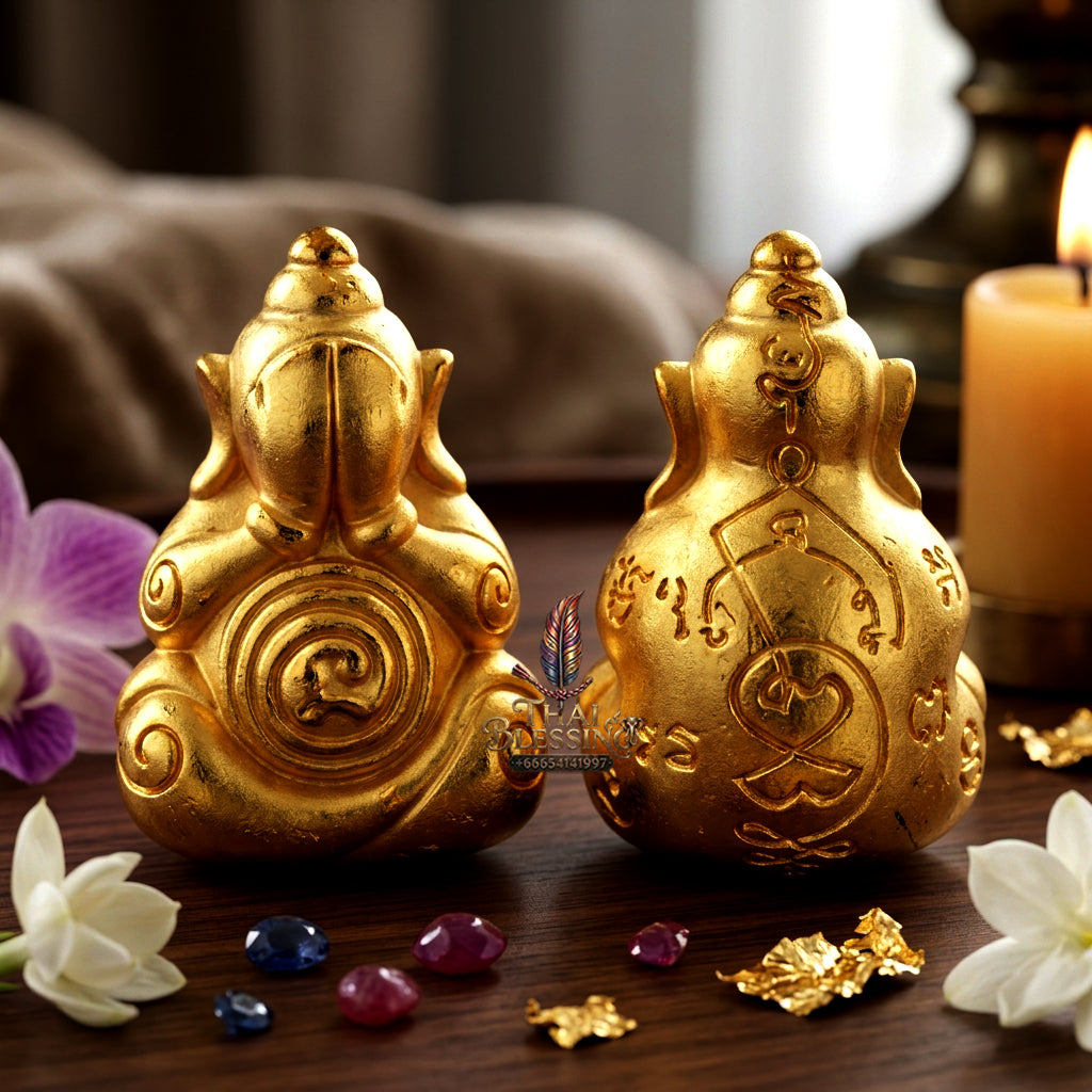 ✨ Phra Pit Ta Na No Mo (Closed-Eyes Buddha of Southern Magical Authority) - Gold-Plated Samrit Bronze Edition Radiant Wealth Prestige, Total Misfortune Closure, and Southern Esoteric Mastery!