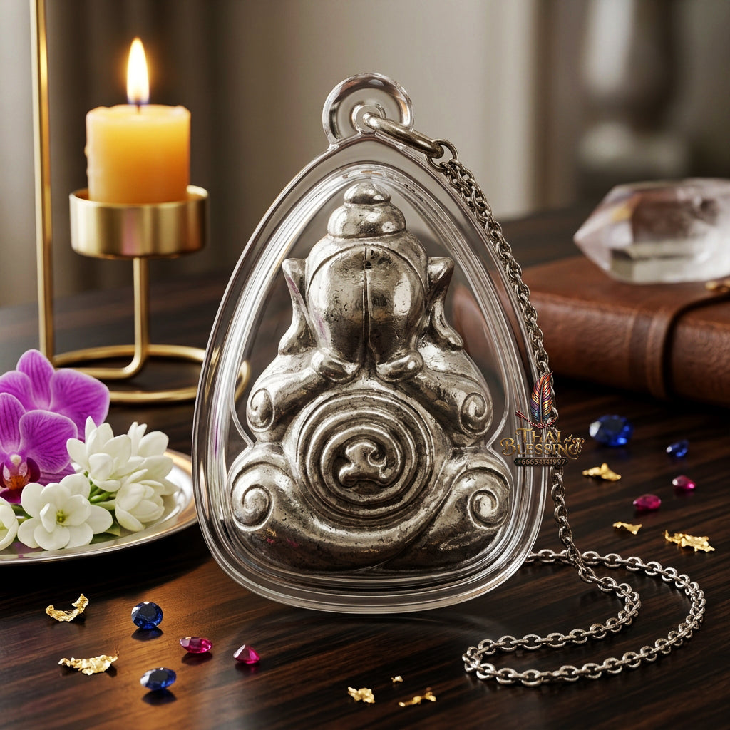 ✨ "Phra Pit Ta Na No Mo" (Closed-Eyes Buddha of Southern Magical Authority) - Solid Silver Edition Precious Metal Purity, Total Misfortune Closure, and Southern Esoteric Mastery!