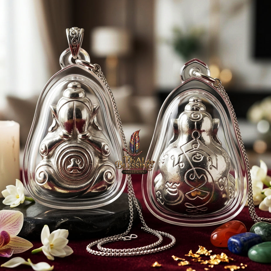 ✨ "Phra Pit Ta Na No Mo" (Closed-Eyes Buddha of Southern Magical Authority) - Solid Silver Edition Precious Metal Purity, Total Misfortune Closure, and Southern Esoteric Mastery!