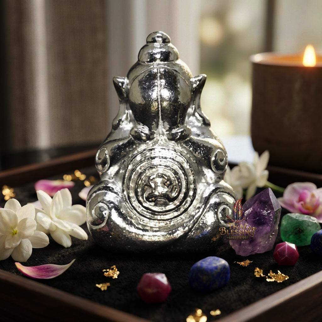 ✨ "Phra Pit Ta Na No Mo" (Closed-Eyes Buddha of Southern Magical Authority) - Solid Silver Edition Precious Metal Purity, Total Misfortune Closure, and Southern Esoteric Mastery!