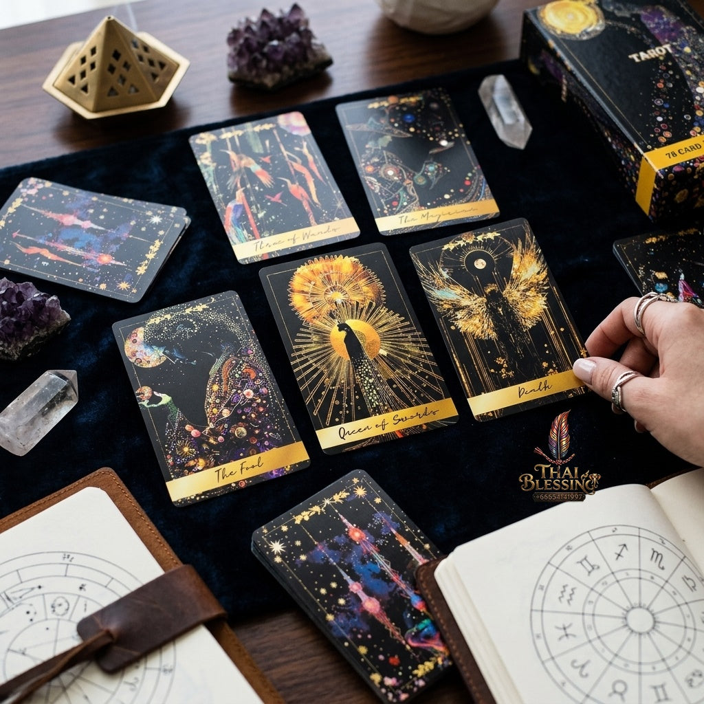 ✨ Predictive Divination Tarot Deck 78-Piece Oracle Cards Set - Board Game, Family Party Game, and Holiday Entertainment Essentials