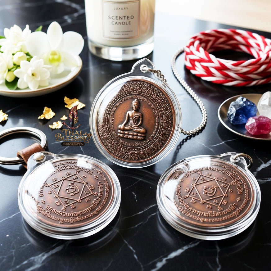 ✨ "Rian Ngoen Lai Ma" (Money-Flowing Coin) - Black-Oxidized Copper Edition (Thong Daeng Rom Dam)