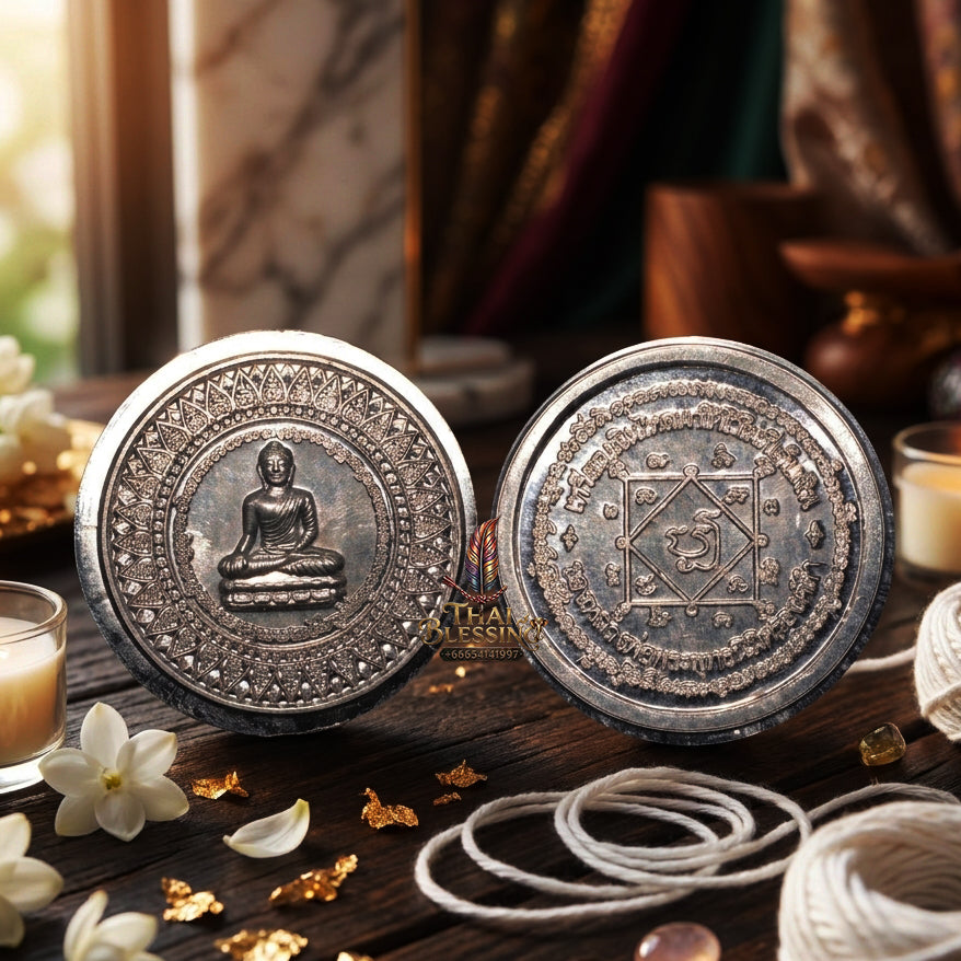 ✨ "Rian Ngoen Lai Ma" (Money-Flowing Coin) - Uncut-Rim Lead Edition (Tuek Mai Tat Pik), B.E. 2547 Luang Pho Phra Phuttha Nimit Ong Dam