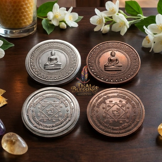 ✨ "Rian Ngoen Lai Ma" (Money-Flowing Coin) - Uncut-Rim Lead Edition (Tuek Mai Tat Pik), B.E. 2547 Luang Pho Phra Phuttha Nimit Ong Dam