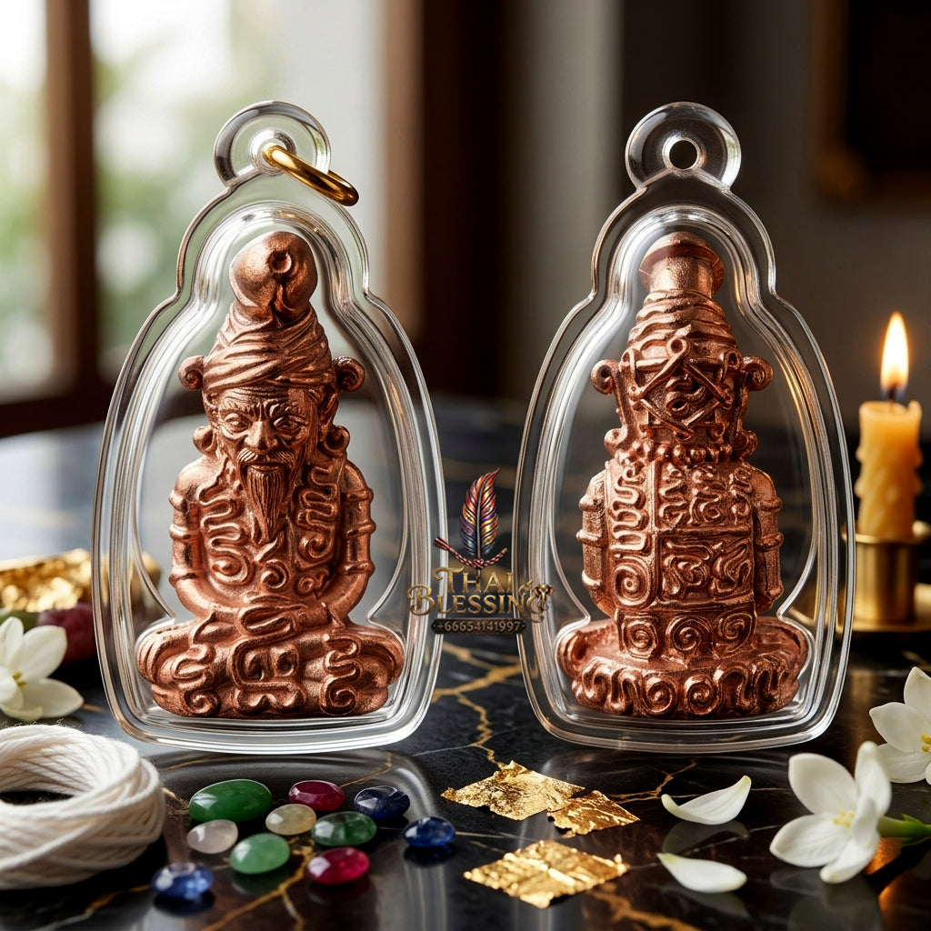 ✨ Rue Si Nok Ket (Hermit Nok Ket  The Wild Hermit Master of Esoteric Seduction) - Copper Metal Edition Raw Occult Charm, Nightlife Magnetism, and Uncompromising Esoteric Seduction!