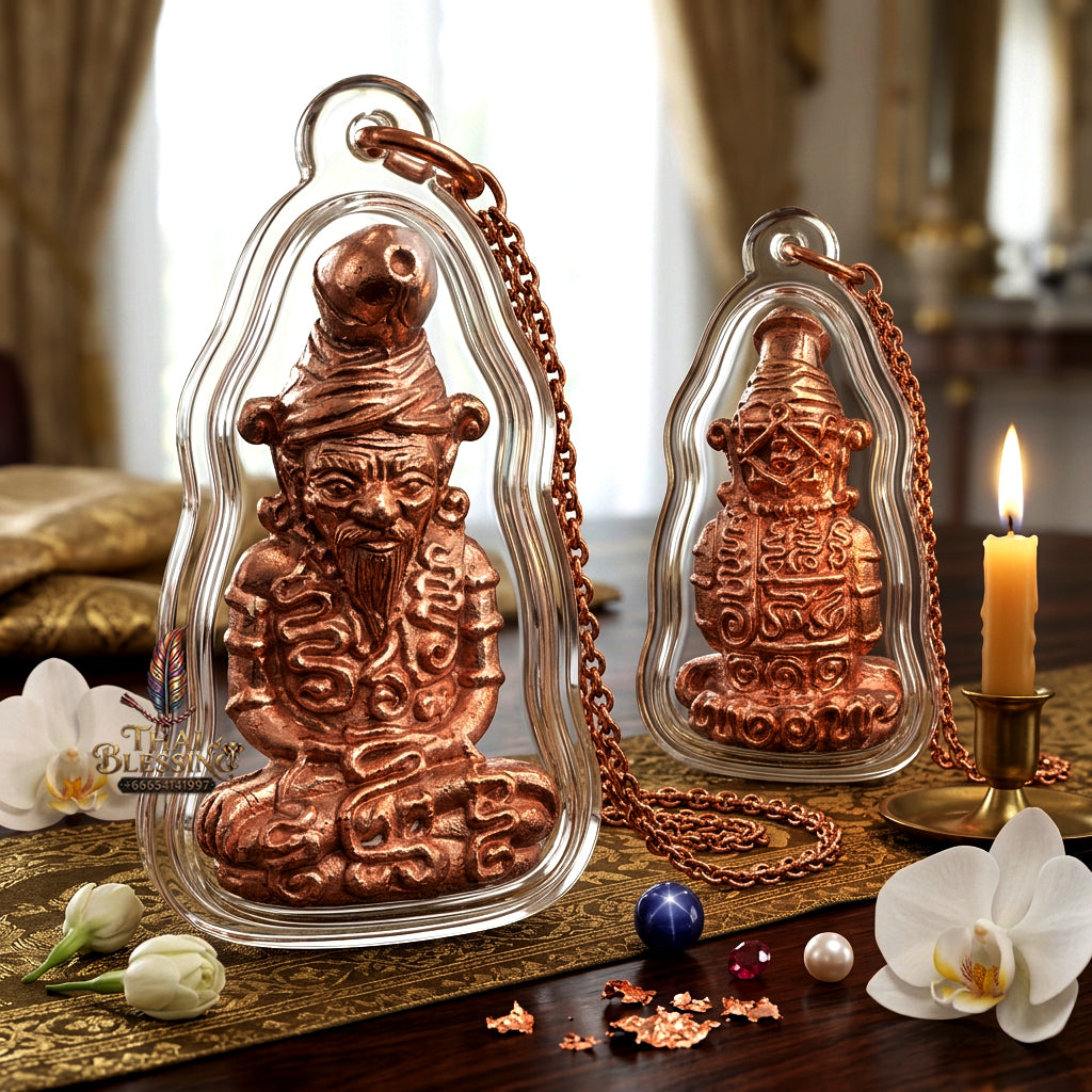 ✨ Rue Si Nok Ket (Hermit Nok Ket  The Wild Hermit Master of Esoteric Seduction) - Copper Metal Edition Raw Occult Charm, Nightlife Magnetism, and Uncompromising Esoteric Seduction!