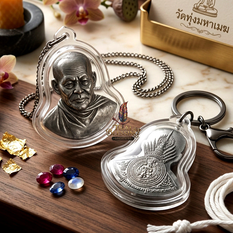 ✨ "Rup Pam Luang Pho Chong" (Statue-Style Bucha/Medallion) - Sacred Lead Edition (Tuek), B.E. 2555 (2012) by Luang Pu Yuang, Wat Na Tang Nai: