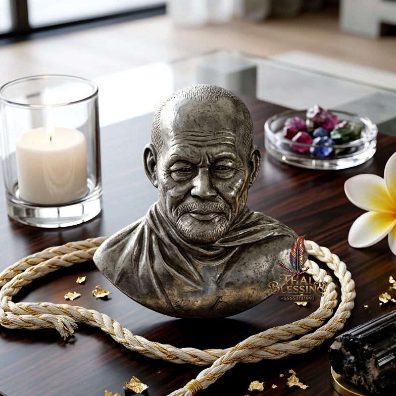 ✨ "Rup Pam Luang Pho Chong" (Statue-Style Bucha/Medallion) - Sacred Lead Edition (Tuek), B.E. 2555 (2012) by Luang Pu Yuang, Wat Na Tang Nai: