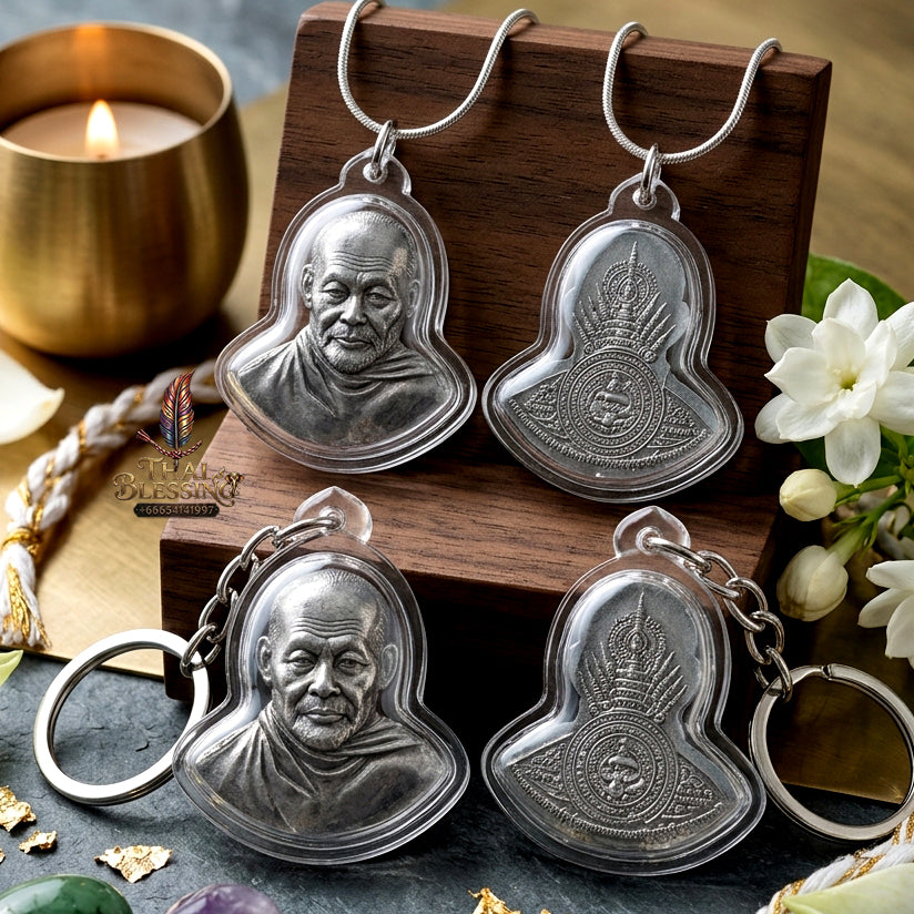 ✨ "Rup Pam Luang Pho Chong" (Statue-Style Bucha/Medallion) - Sacred Lead Edition (Tuek), B.E. 2555 (2012) by Luang Pu Yuang, Wat Na Tang Nai: