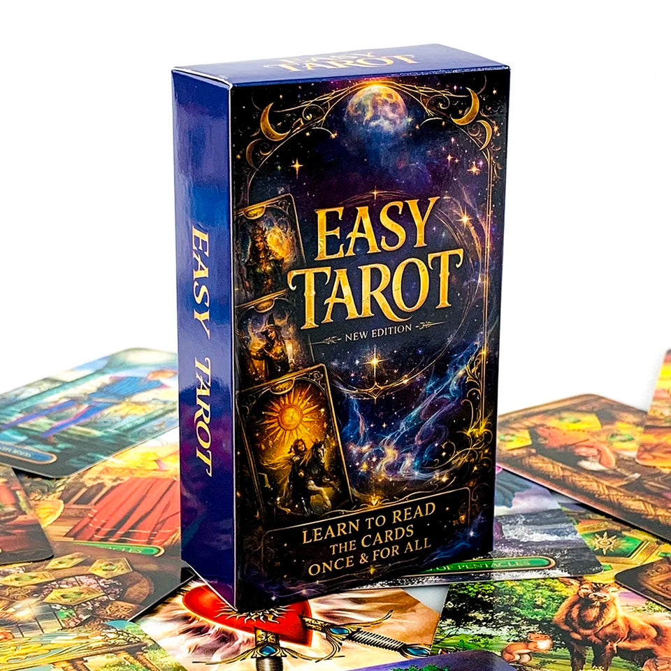 ✨ Easy Tarot Cards 78 Tarot Deck English Version - Divination and Fortune-Telling Board Game Edition for Family Entertainment, Party Games, and Beginners