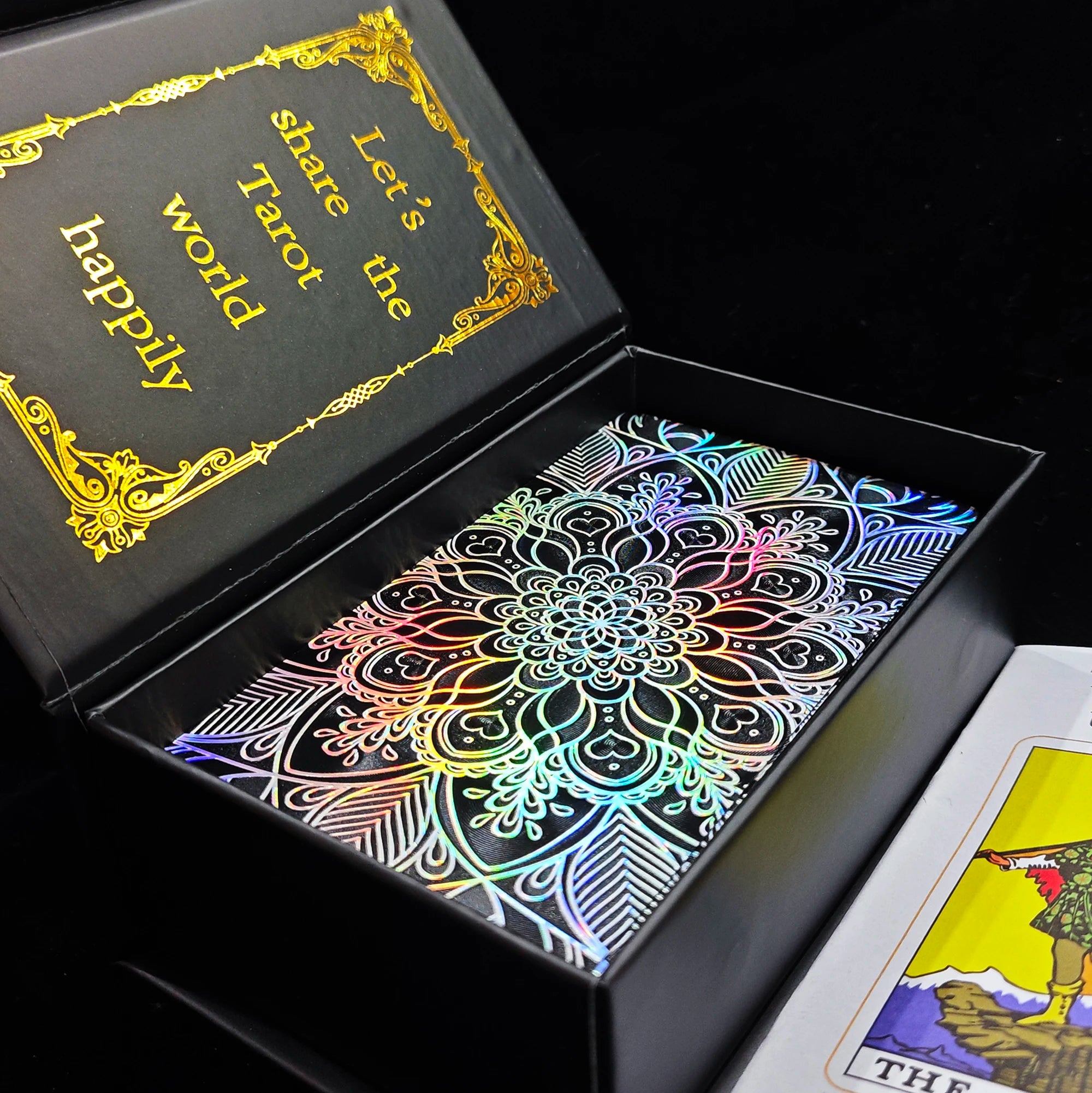 ✨ Silver Retro Tarot Cards Deck with Guidebook - Waterproof Plastic Fortune-Telling Game with Elegant Silver Foil Design and Hardcover Guide