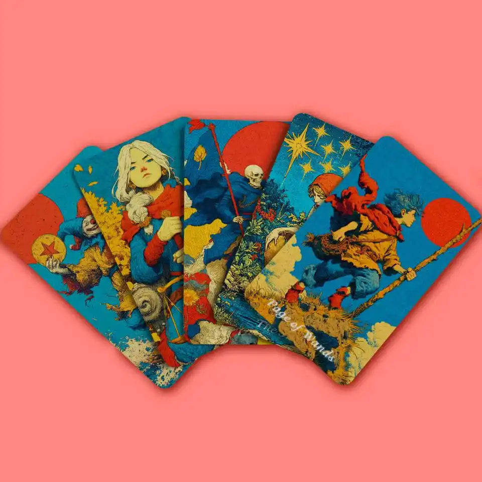 Summer Blaze Tarot Deck with Guidebook - 80-Card Premium Tarot & Oracle Set, 400 GSM Gold-Gilded Edges, Rider-Waite Foundation, Collector Edition Spiritual Art Gift (sishui Wheel of Seasons Series)