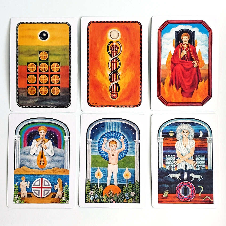 ✨ The Jungian Tarot Deck in Rigid Box - 78 Double-Embossed Cards by Dr. Robert Wang for Active Imagination, Jung Archetypes, and Psychological Insight