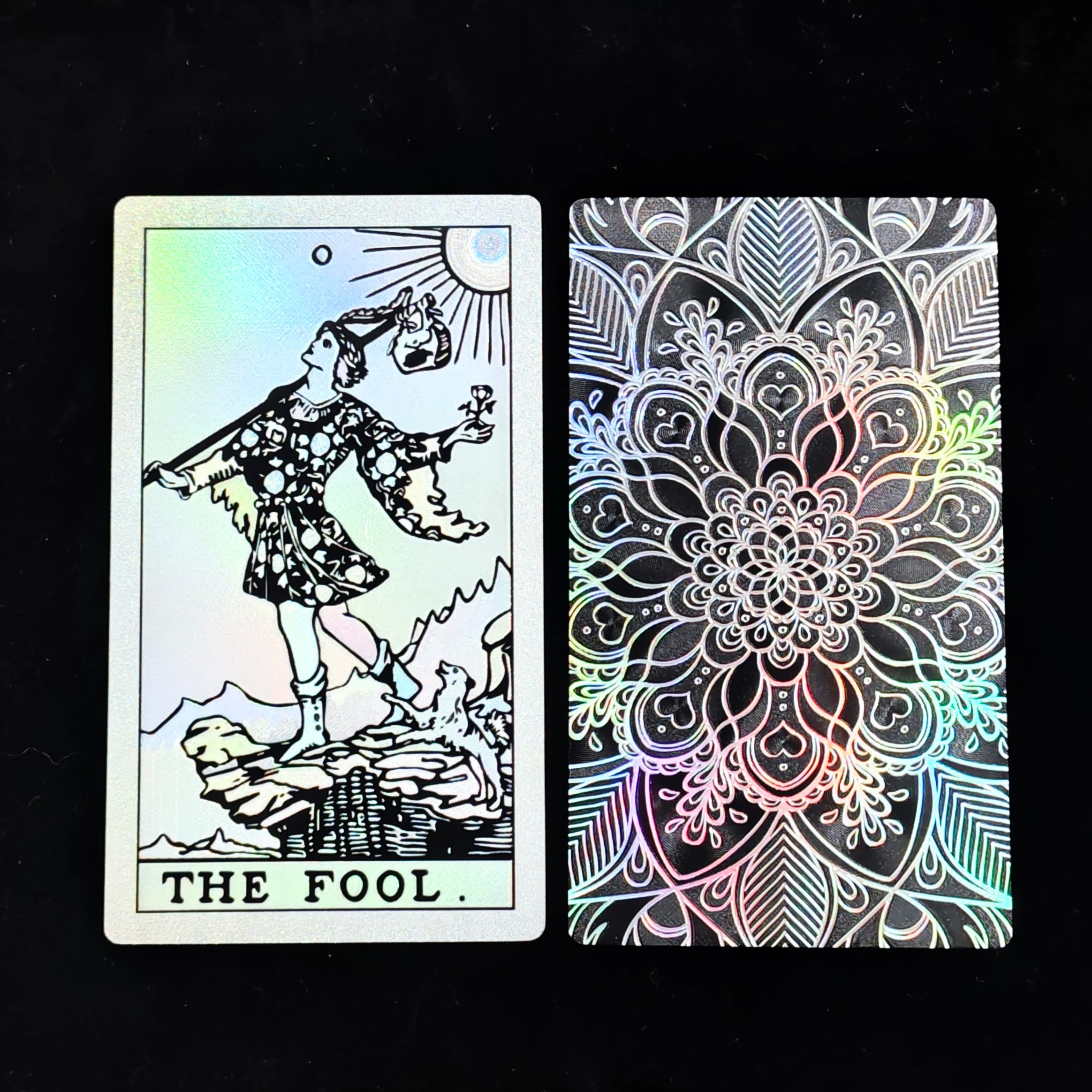✨ Silver Retro Tarot Cards Deck with Guidebook - Waterproof Plastic Fortune-Telling Game with Elegant Silver Foil Design and Hardcover Guide
