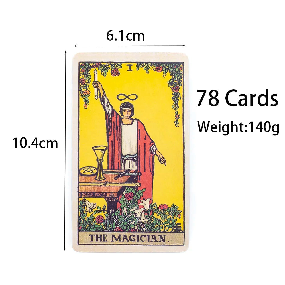 The Classic Tarot Deck - 78-Card Rider-Waite Foundation Set with Guidebook, Easy for Beginners & Collectors, Traditional Fortune Telling & Tabletop Divination Art Collectible