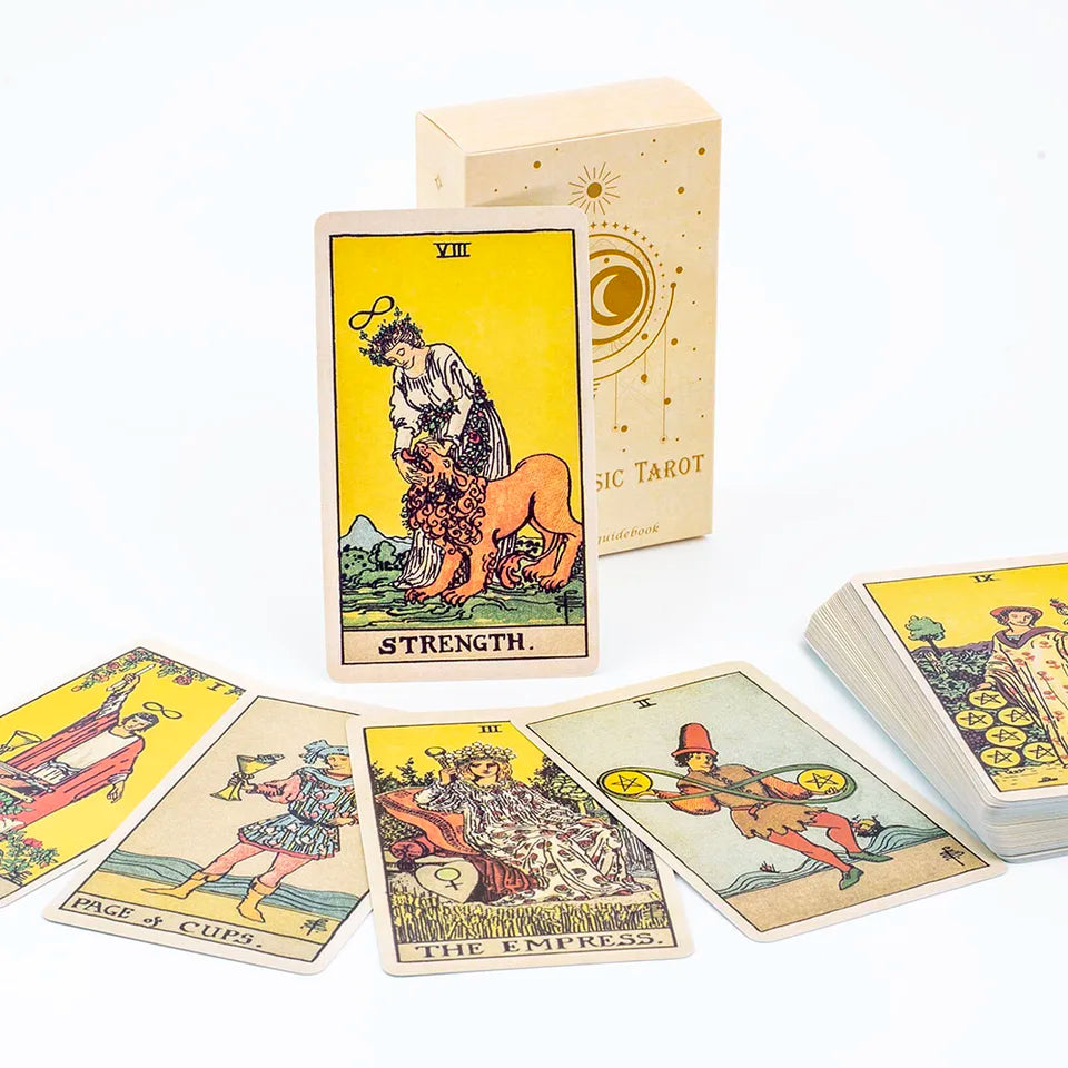 The Classic Tarot Deck - 78-Card Rider-Waite Foundation Set with Guidebook, Easy for Beginners & Collectors, Traditional Fortune Telling & Tabletop Divination Art Collectible