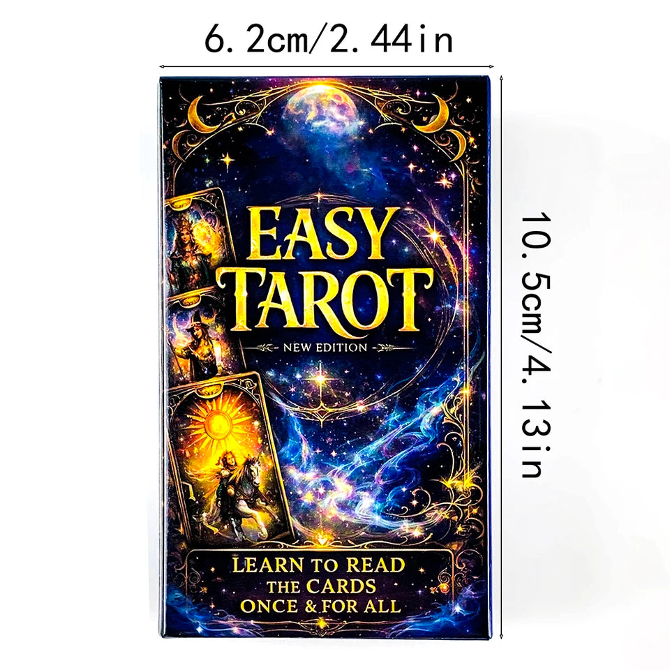 ✨ Easy Tarot Cards 78 Tarot Deck English Version - Divination and Fortune-Telling Board Game Edition for Family Entertainment, Party Games, and Beginners