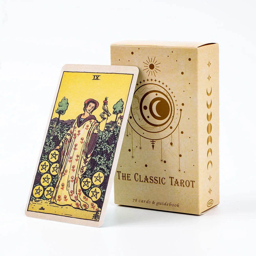 The Classic Tarot Deck - 78-Card Rider-Waite Foundation Set with Guidebook, Easy for Beginners & Collectors, Traditional Fortune Telling & Tabletop Divination Art Collectible