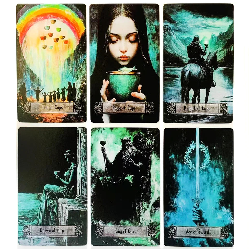 ✨ Mystical Art Tarot Cards 78-Piece Set - Professional Divination and Intuitive Reading Deck for Spiritual Guidance, Esoteric Practice, and Collectors