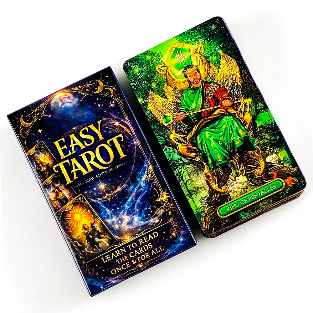 ✨ Easy Tarot Cards 78 Tarot Deck English Version - Divination and Fortune-Telling Board Game Edition for Family Entertainment, Party Games, and Beginners
