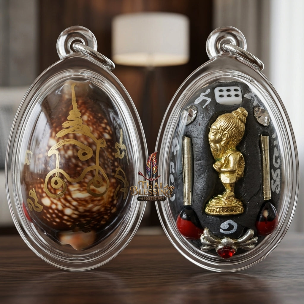 Sacred Bia Kae Chuchok Maha Setthi Gold-Plated Bronze Amulet by Phra Ajarn Amnat Maha Viro 2025 for Ultimate Protection and Wealth Magnetism