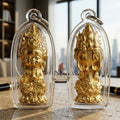 Sacred "Guanyin Noi Roi Lan" (Miniature Millionaire Guanyin) Gold-Plated Bronze Amulet by Phra Ajarn Amnat, Mahaveero Meditation Hermitage 2026 for Infinite Compassion, Business Prosperity, and Wealth Attraction