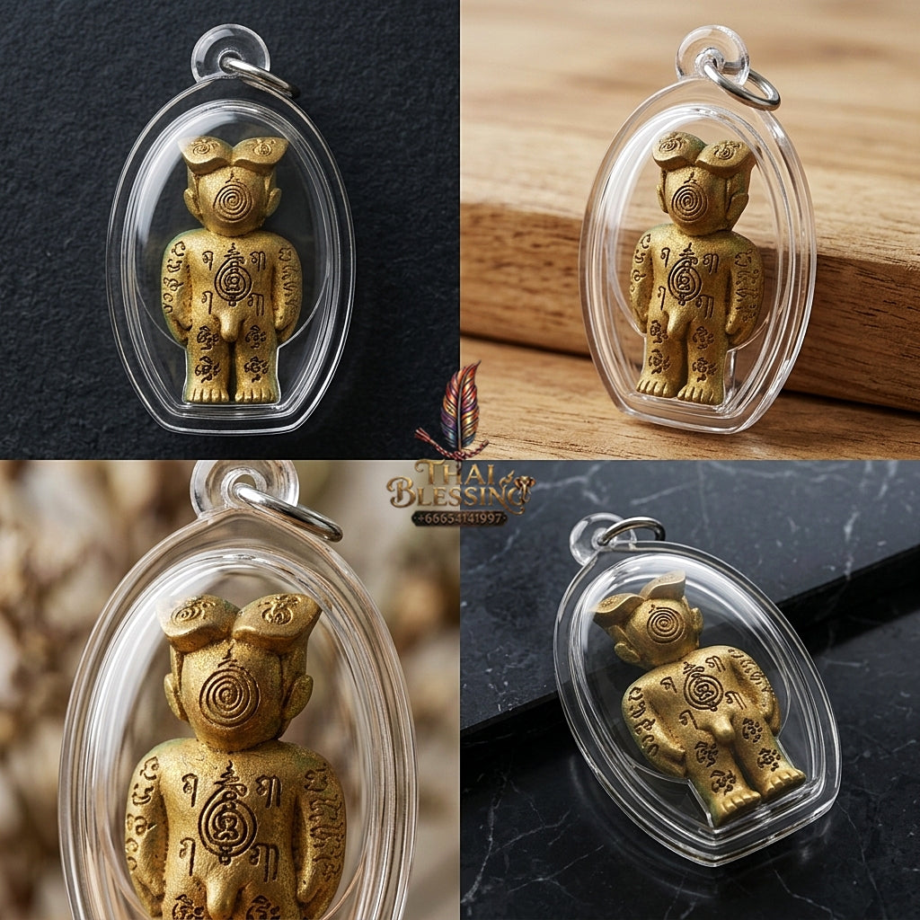 Sacred "Hun Phayon Ai Nen Kaeo" Supreme Black Magic Defense, Karmic Shielding, and Powerful Lucky Fortune